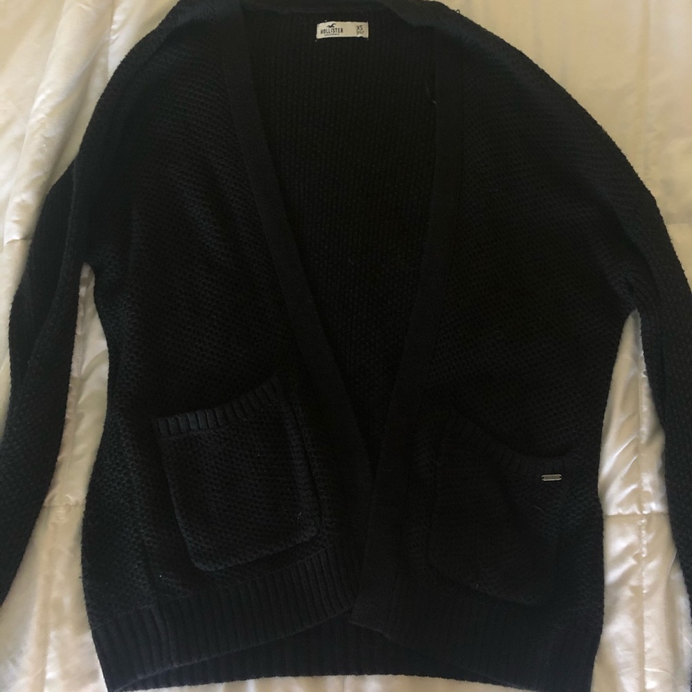 black hollister cardigan (x-small)